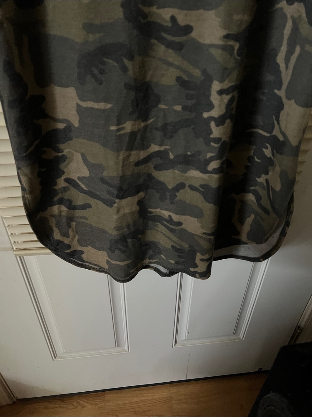 Camo Hooded Short Sleeve Dress - Olive Green - Picture 6 of 11
